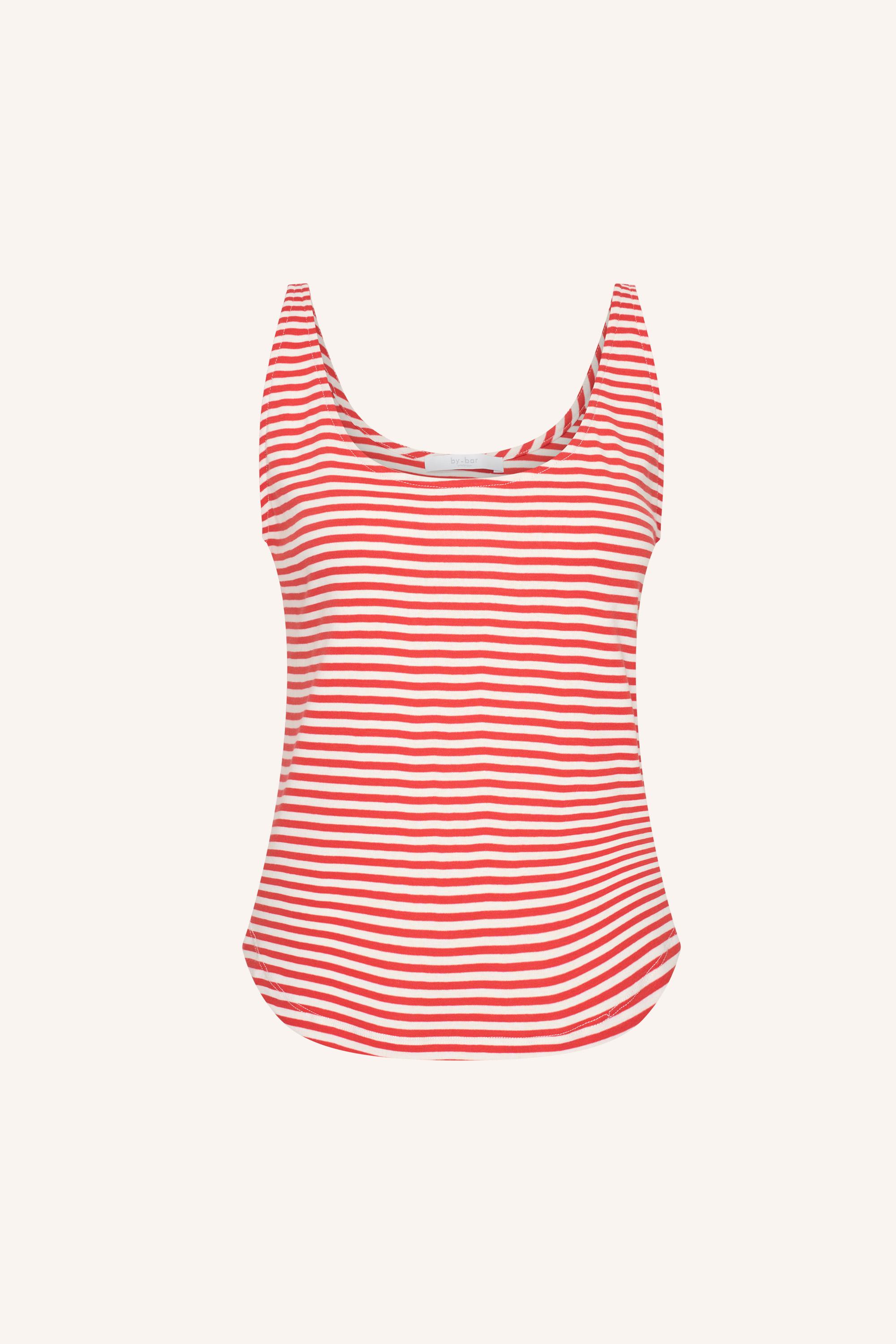 By-Bar Kid Stripe Singlet Damen Trägertop weiß-rot